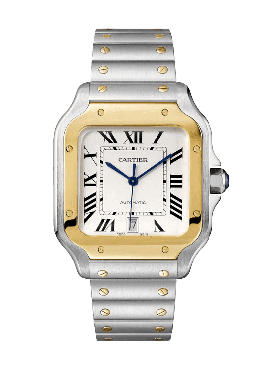 Cartier Santos de Cartier watch Large - Gull/Stål | Urmaker Bjerke