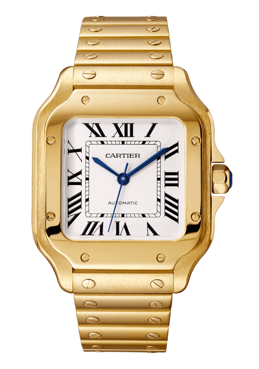 Cartier Santos de Cartier watch Medium - Gull | Urmaker Bjerke