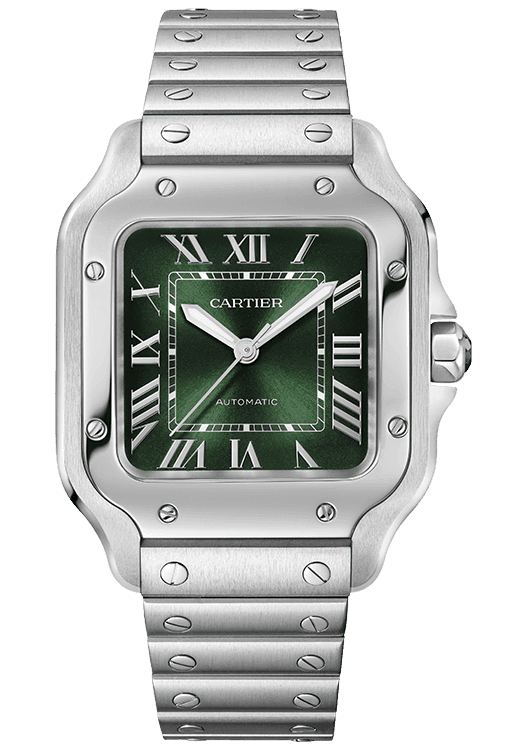 Cartier Santos de Cartier watch Medium - Grønn | Urmaker Bjerke