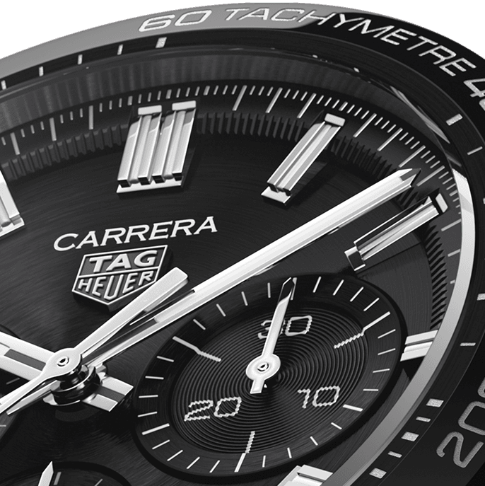 TAG Heuer Carrera Chronograph 44 mm Sort Stål | Urmaker Bjerke