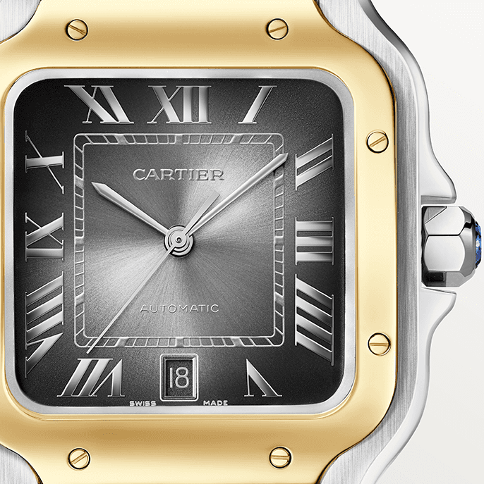 Cartier Santos de Cartier watch Large - Gult/Stål | Urmaker Bjerke