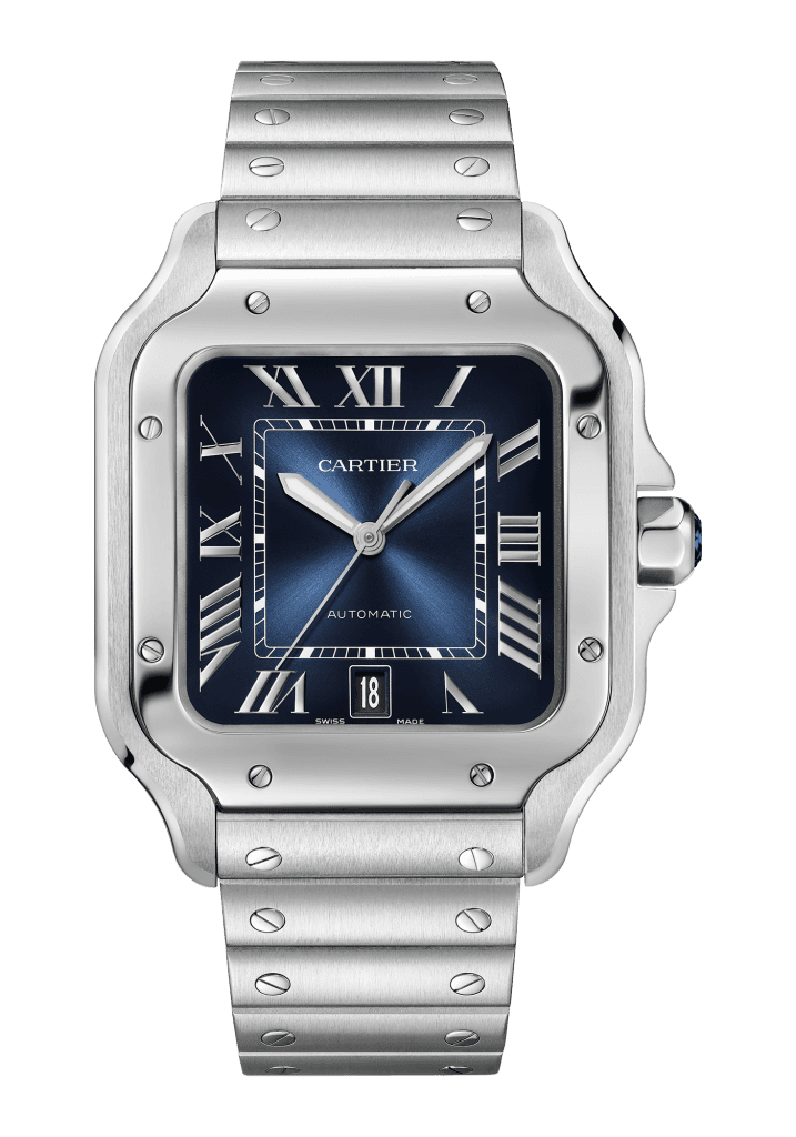 Cartier Santos de Cartier watch Large - Blå skrive | Urmaker Bjerke