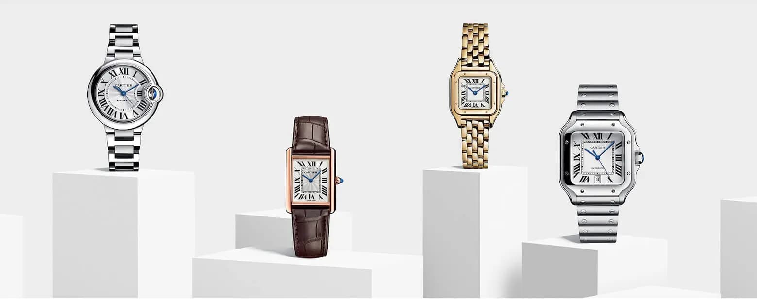 Cartier – ulike klokkeformer